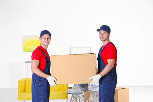 Business relocation process with labelled office items
