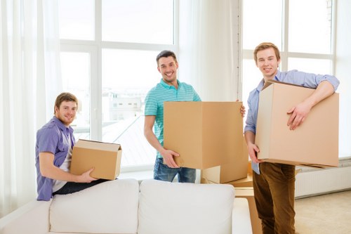 Home moving team preparing a Watford house relocation